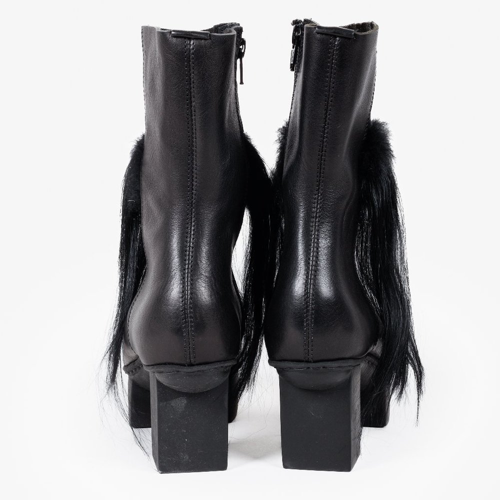 Trippen Happy Freak Black Leather Block Boots - Picture 2 of 11